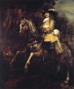 REMBRANDT Harmenszoon van Rijn Portrait of Frederik Rihel on Horseback France oil painting artist